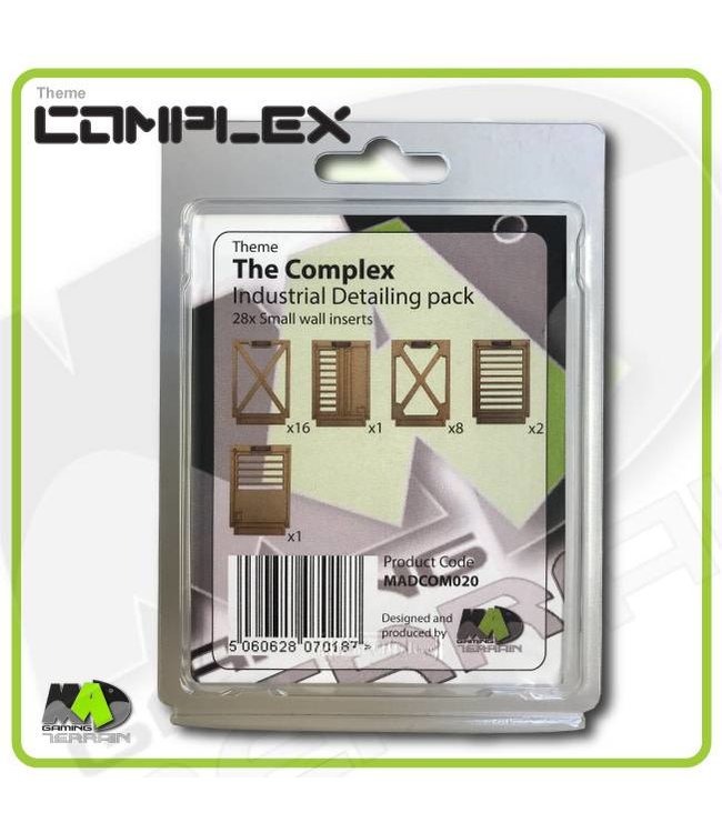 MAD Gaming Terrain Detailing pack - Industrial Set (Small wall inserts)