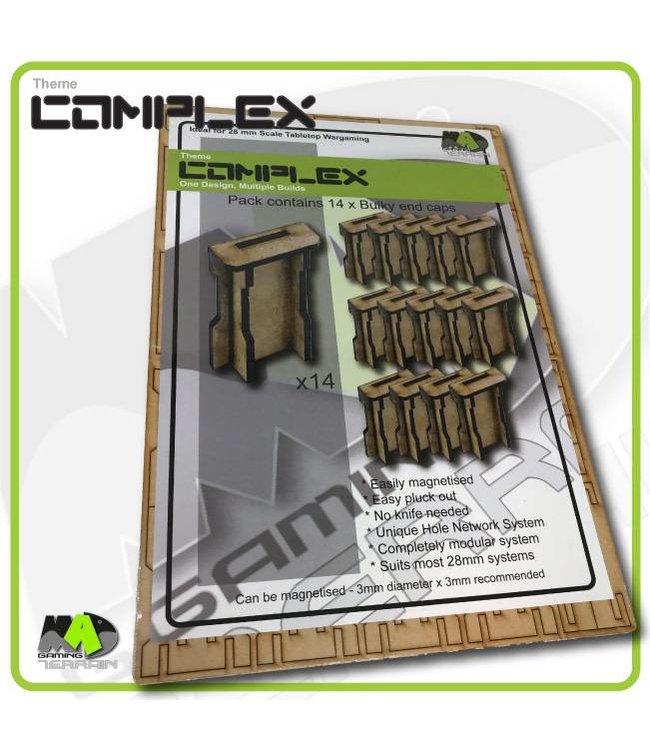 MAD Gaming Terrain Large Wall Ends set x14