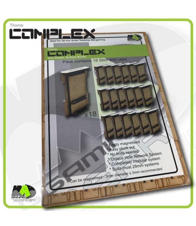 MAD Gaming Terrain Small Wall Ends set x18