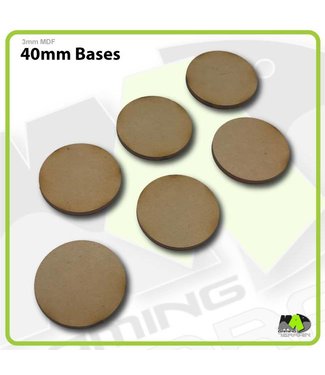 MAD Gaming Terrain 40mm MDF Round Bases x6