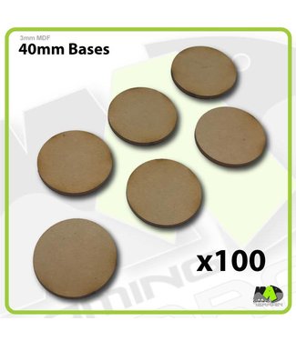 MAD Gaming Terrain 40mm MDF Round Bases x100