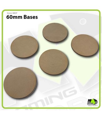 MAD Gaming Terrain 60mm MDF Round Bases x5