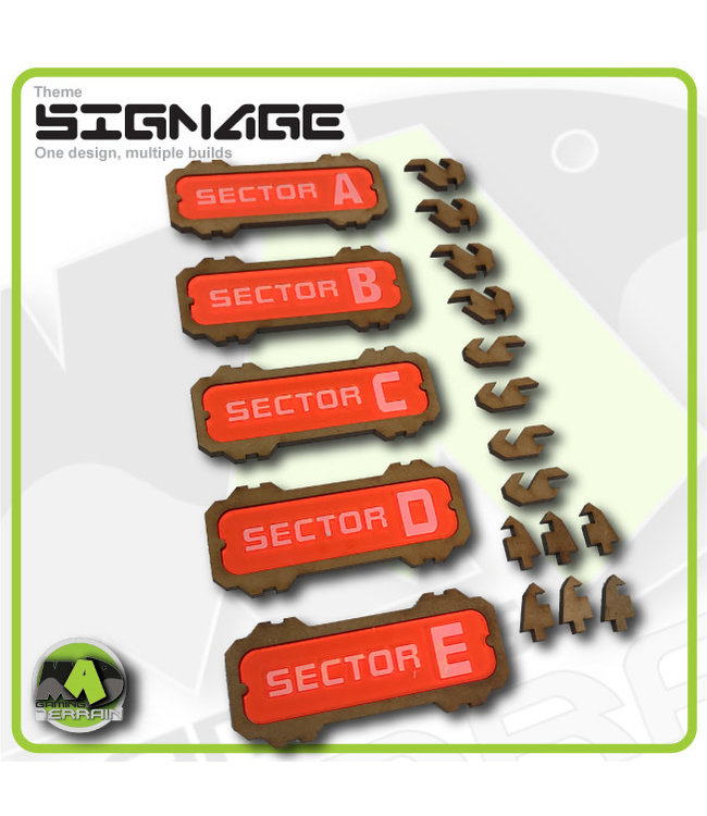 MAD Gaming Terrain Sector Signage set 1