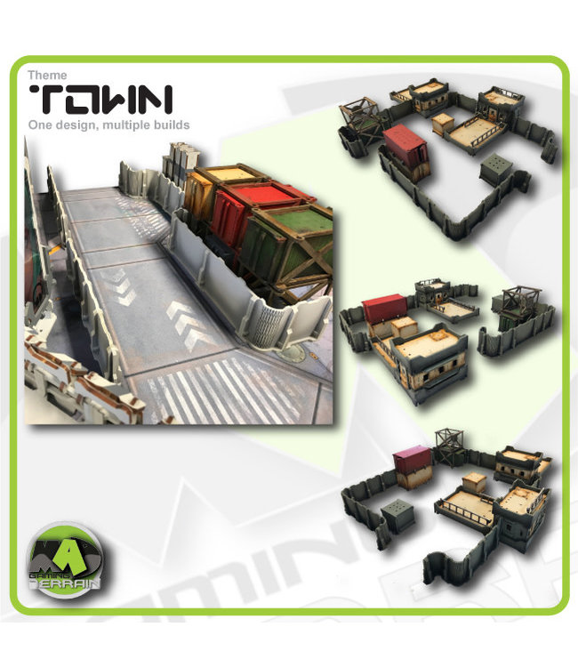 MAD Gaming Terrain Town Walls - Expansion set