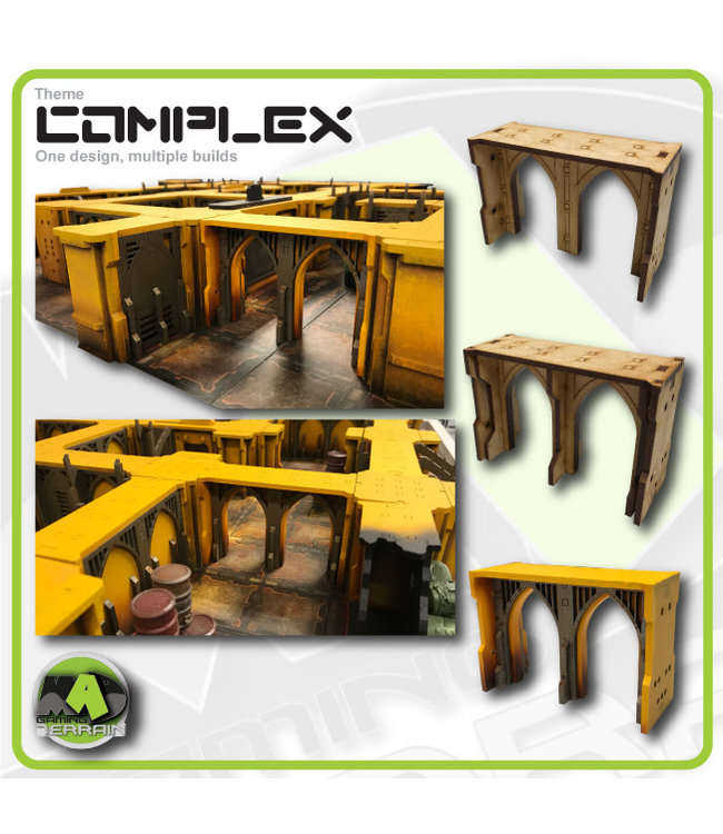 MAD Gaming Terrain Double Arch Large Wall Sections