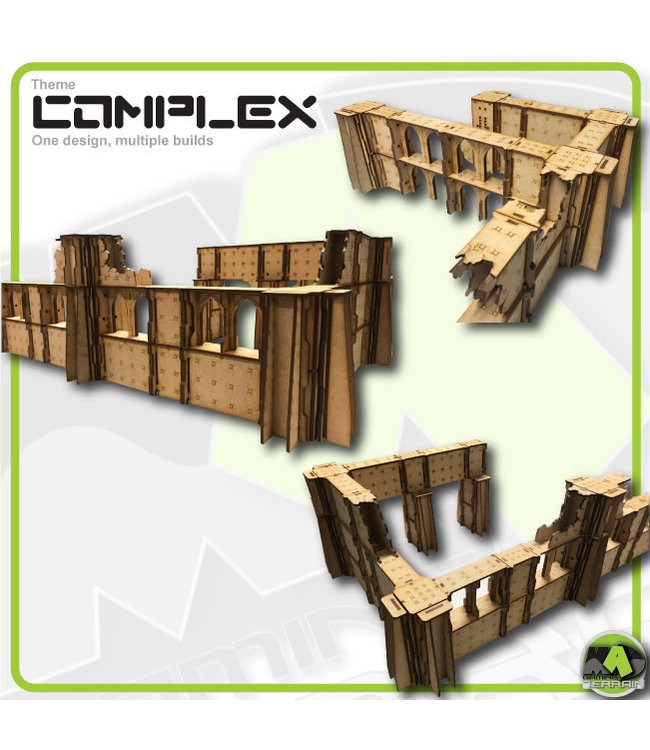 MAD Gaming Terrain Double Height Large Wall End T1