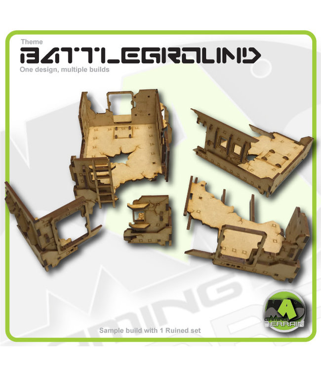 MAD Gaming Terrain Ruined Hab Block - Standard