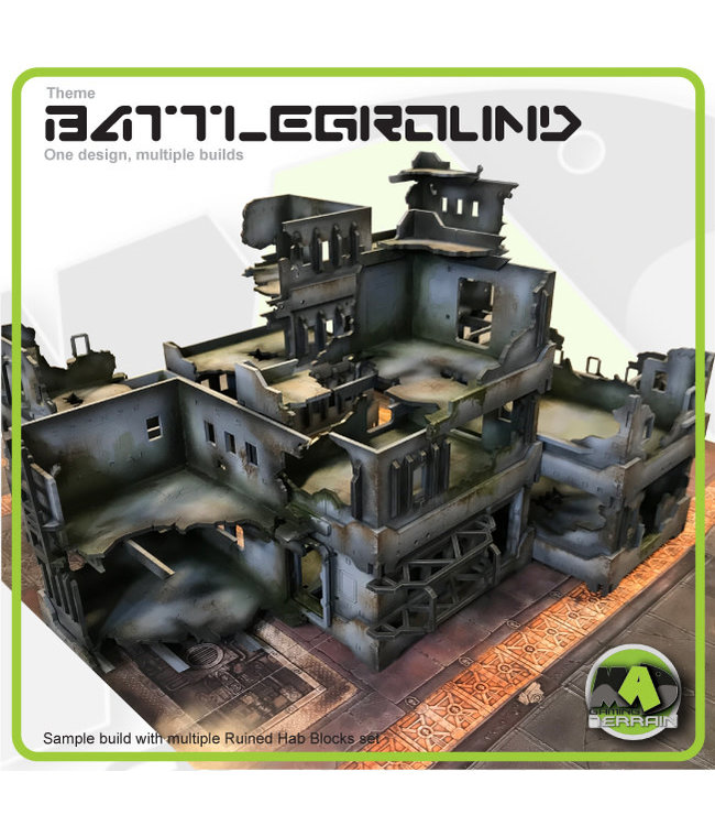 MAD Gaming Terrain Ruined Hab Block - Standard