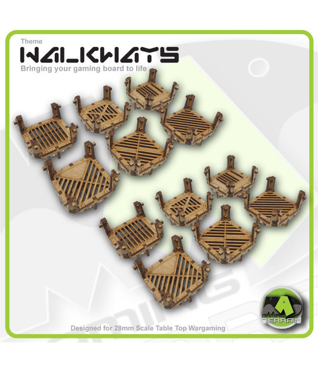 MAD Gaming Terrain Walkway - Cross Section Set - Detailed