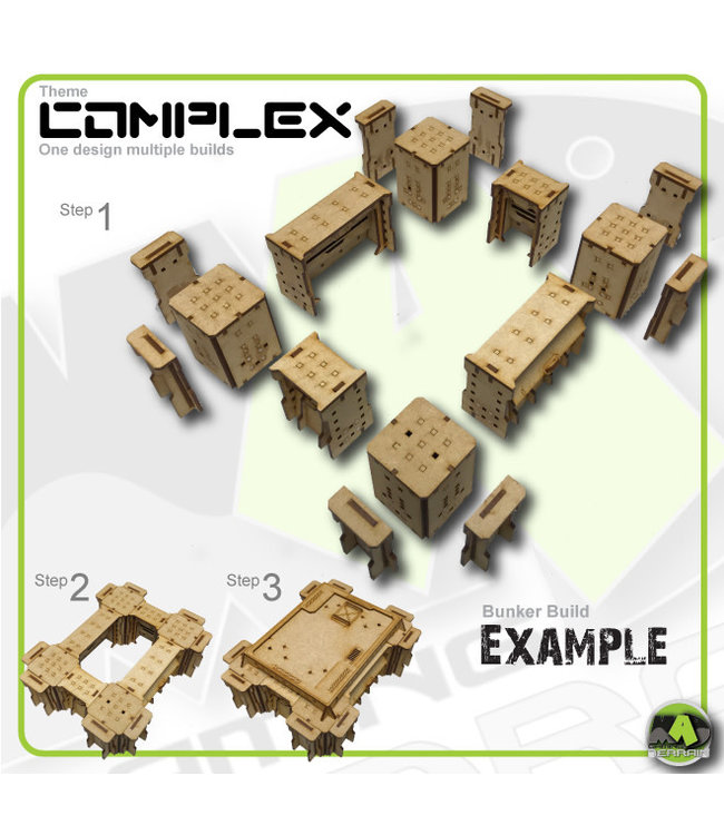 MAD Gaming Terrain Large & Small Wall Bunker Slits