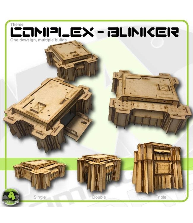 MAD Gaming Terrain Small Wall Bunker Slits