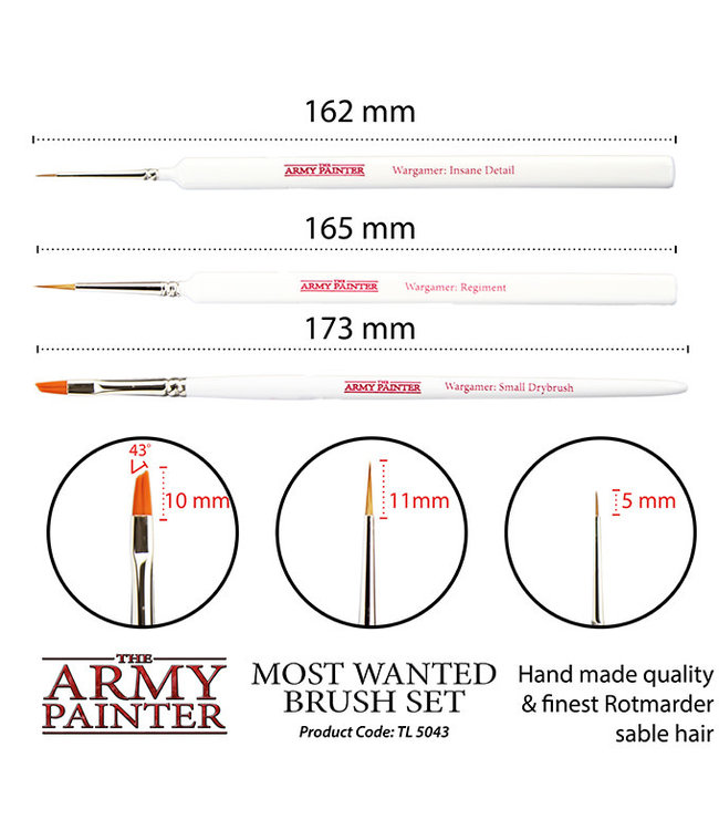 Army Painter Core Most Wanted Brush Set