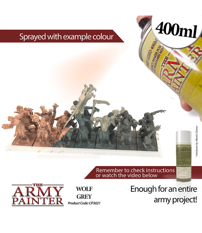 Army Painter Colour Primer - Wolf Grey