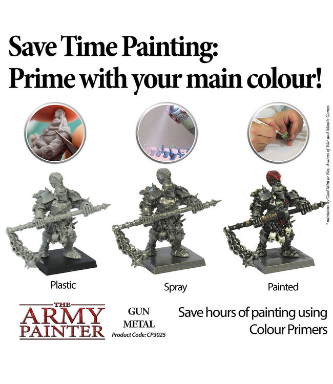 Army Painter Colour Primer - Gun Metal