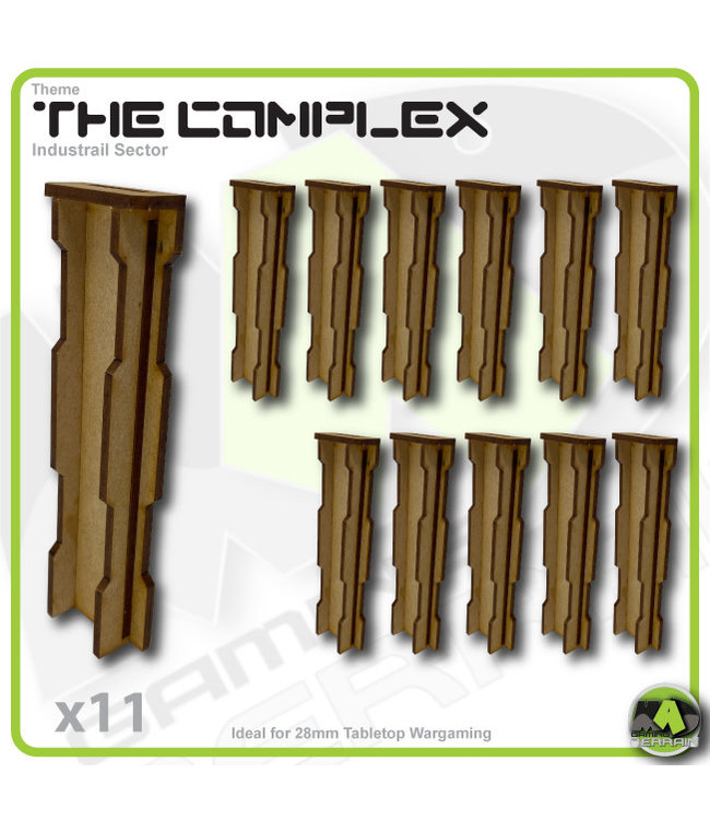 MAD Gaming Terrain Complex - Double Height Wall End T2