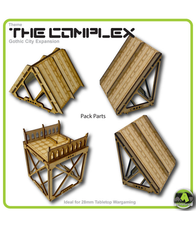 MAD Gaming Terrain Gothic City Sloping Roof Pack-B