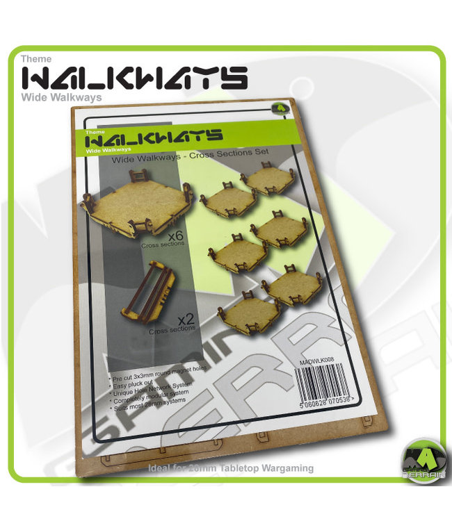 MAD Gaming Terrain Walkways - Wide Walkways Cross Sections Set