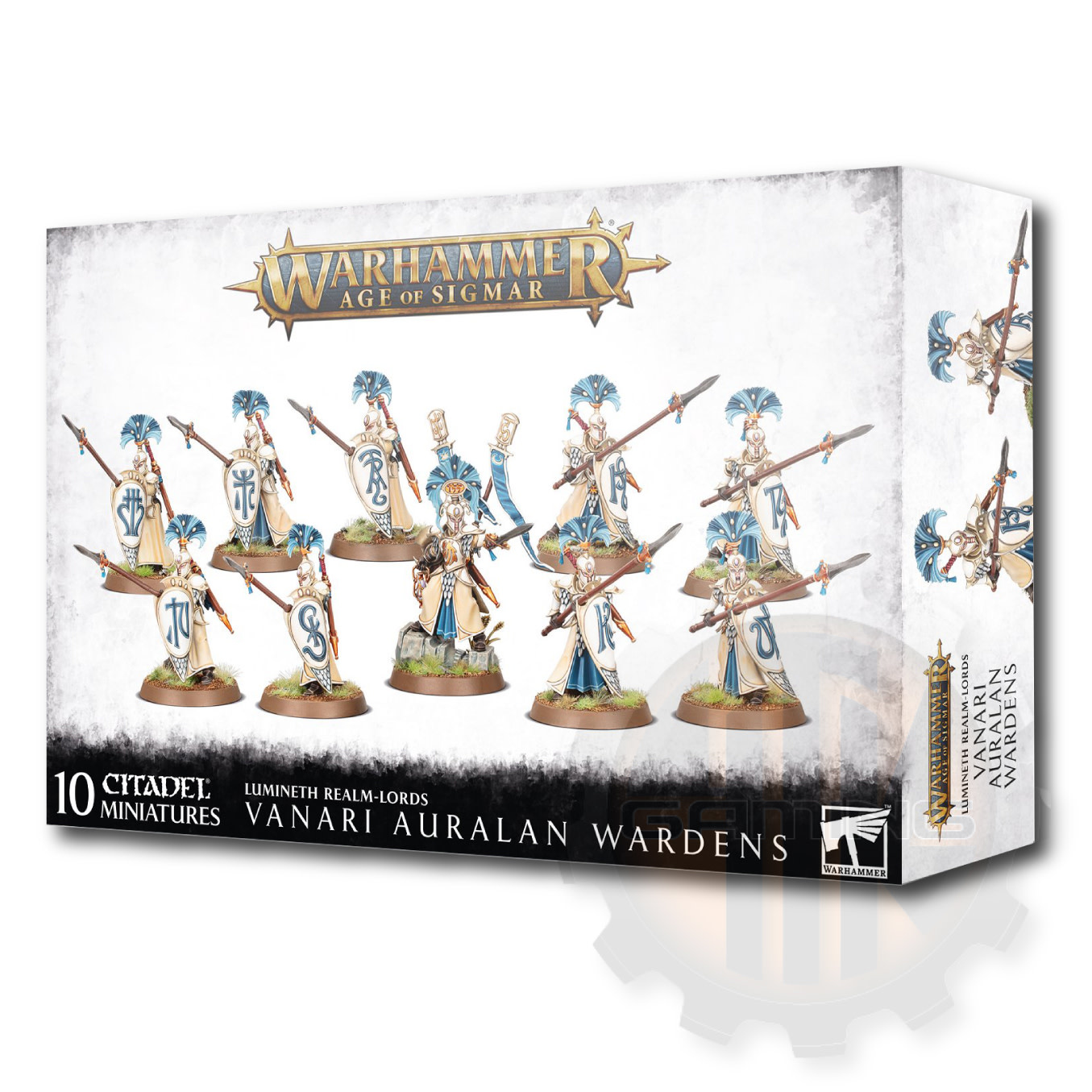 10 Vanari Auralan Wardens Lumineth Realm-Lords Age Of Sigmar Games Workshop, Montés/peints