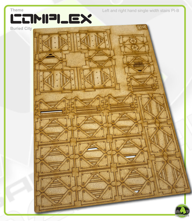 MAD Gaming Terrain Single Left & Right Hand Bend Stair set