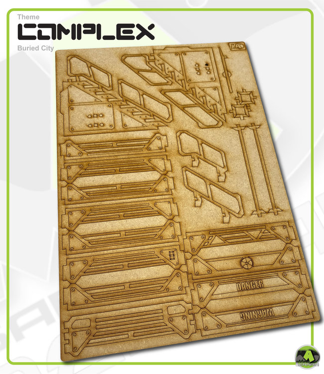 MAD Gaming Terrain Double Width Straight Stairs