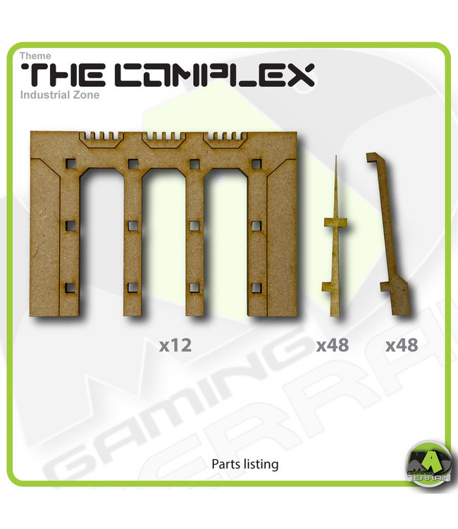 MAD Gaming Terrain Industrial Zone Detailing Pack (Lrg wall inserts) T2C