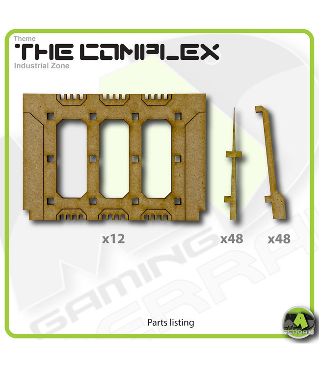 MAD Gaming Terrain Industrial Zone Detailing Pack (Lrg Wall Inserts) T2D