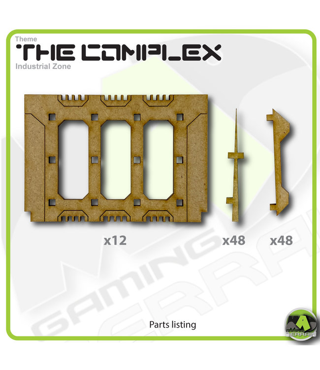 MAD Gaming Terrain Industrial Zone Detailing Pack (Lrg Wall Inserts) T2E