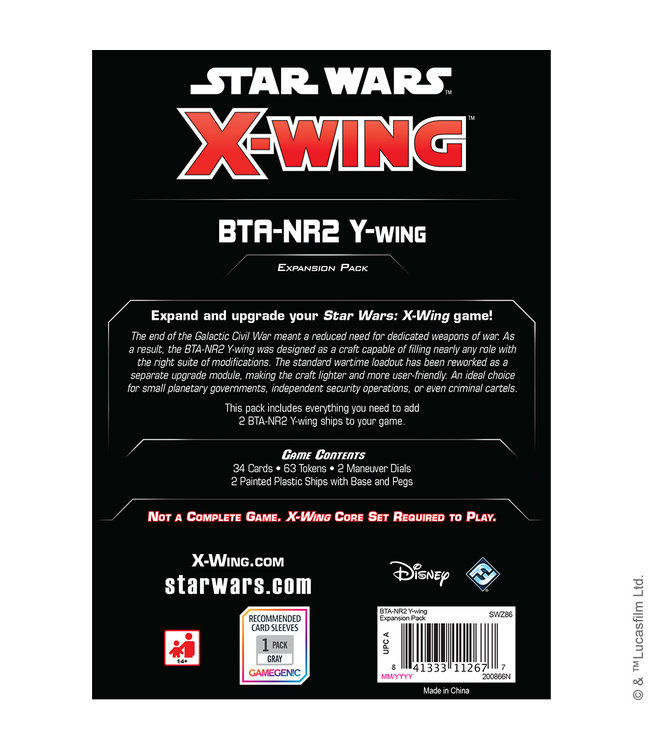Star Wars X-Wing BTA-NR2 Y-Wing Expansion Pack