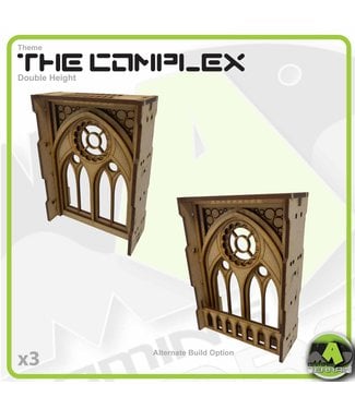 MAD Gaming Terrain Double Height Large Wall Gothic Windows