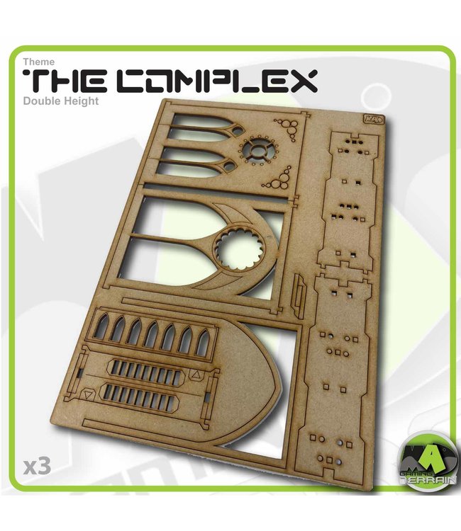 MAD Gaming Terrain Double Height Large Wall Gothic Windows