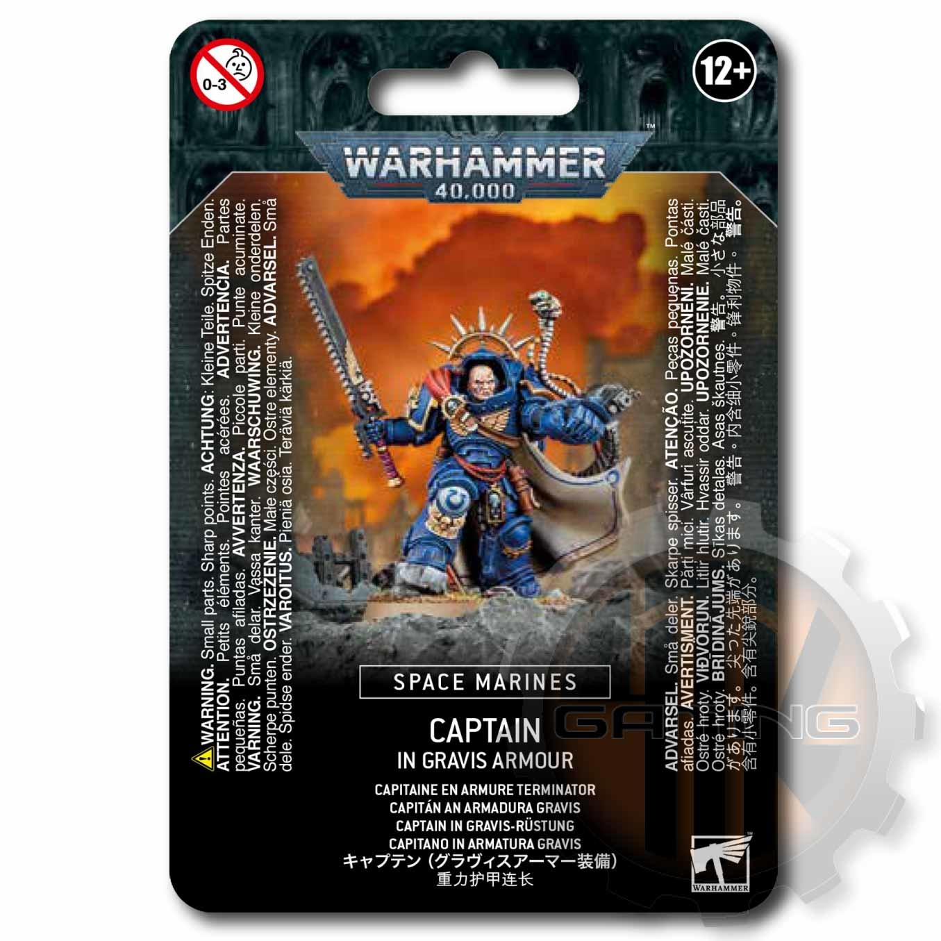 Warhammer 40K : Captain In Gravis Armour – Primaris Space Marines Ultramarines, Neuf Non Monté
