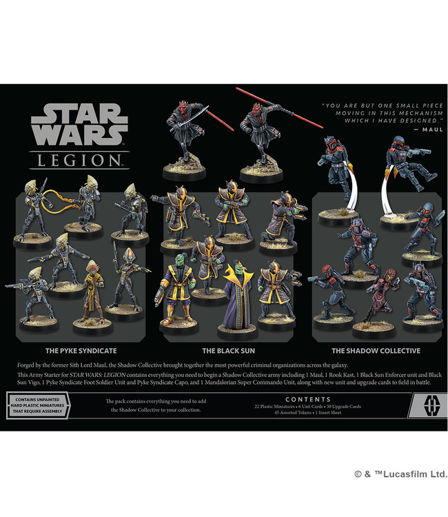 Star Wars Legion Star Wars Legion: Shadow Collective Mercenary Starter