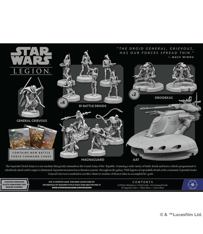 Star Wars Legion Star Wars Legion: Separatist Invasion Force