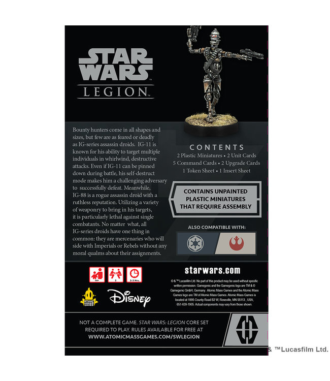 Star Wars Legion IG-Series Assassin Droids Operative Expansion