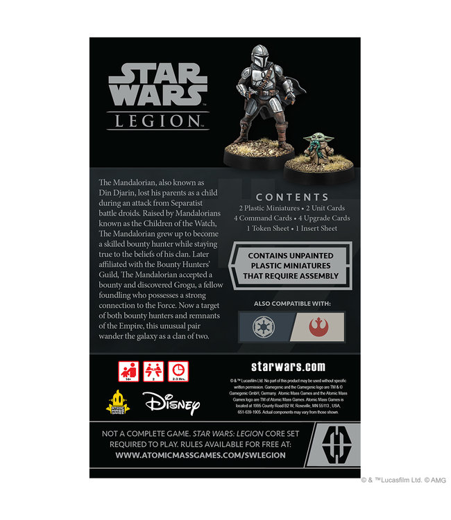 Star Wars Legion Din Djarin & Grogu Operative Expansion