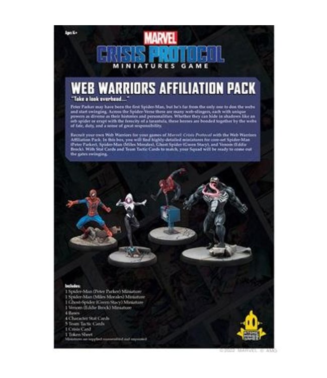 Marvel Marvel Crisis Protocol: Web Warriors Affiliation Pack