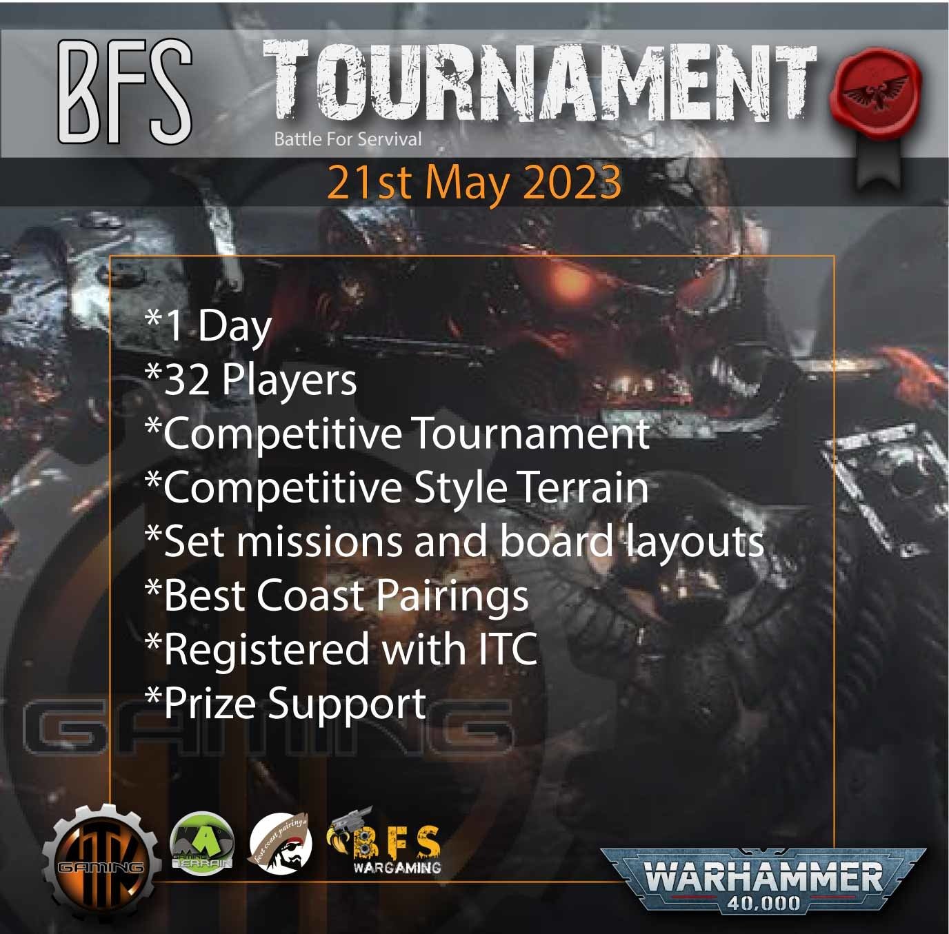 BFS Spring Warhammer 40k 1 Day Tournament 4Tk Gaming