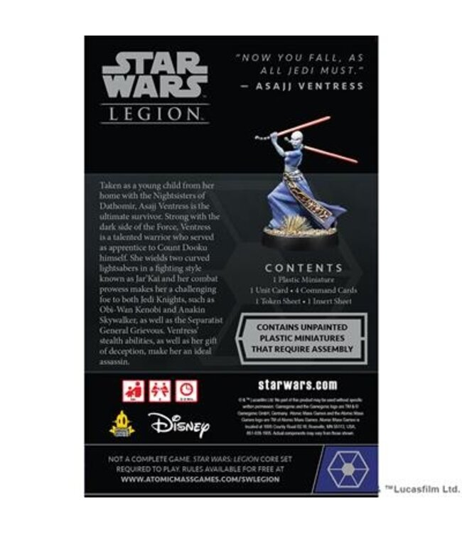 Star Wars Legion Asajj Ventress Operative Expansion
