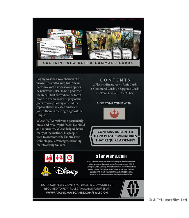 Star Wars Legion * Logray & Wicket Commander Expansion