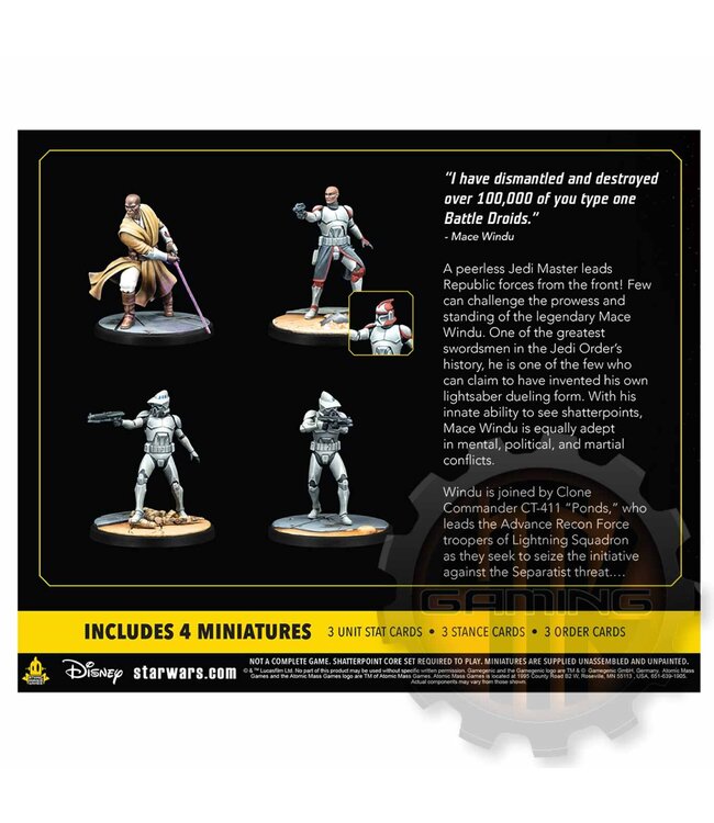 Star Wars Shatterpoint Star Wars: Shatterpoint - This Party's Over: Mace Windu Squad Pack