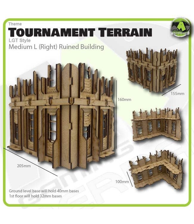MAD Gaming Terrain Medium L (Right) - LGT Style Tournament Terrain MkII
