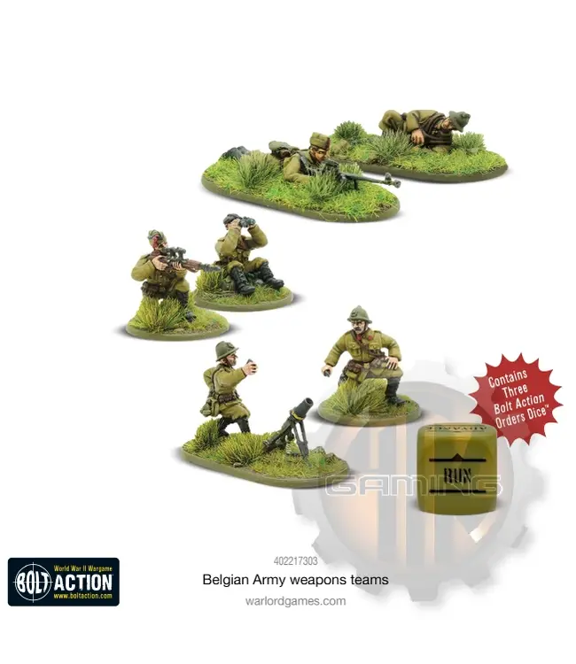 Bolt Action Belgian Army weapons teams