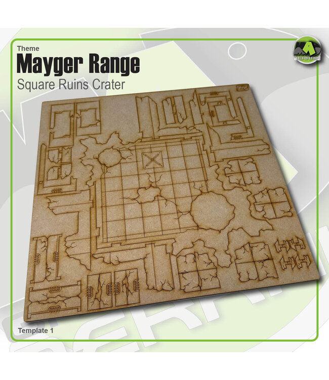 MAD Gaming Terrain Square Ruins Crater (2Pk)