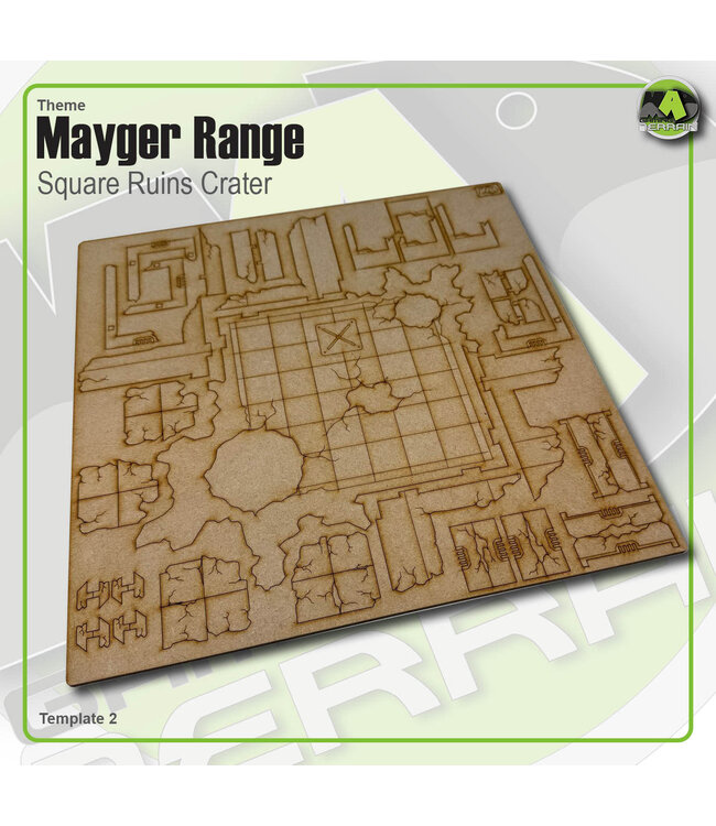 MAD Gaming Terrain Square Ruins Crater (2Pk)
