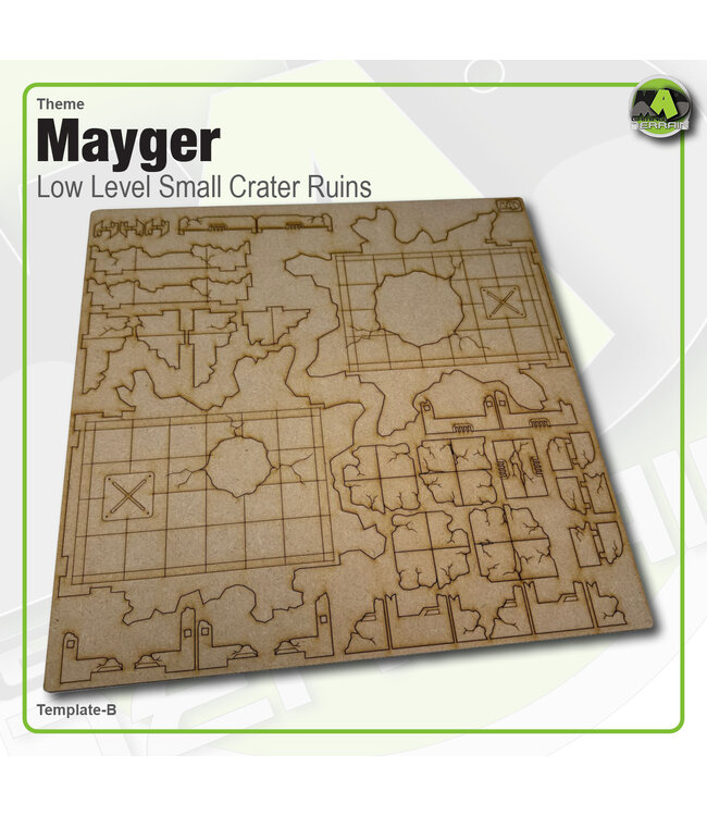 MAD Gaming Terrain Small Short  Ruins Craters (4Pk)