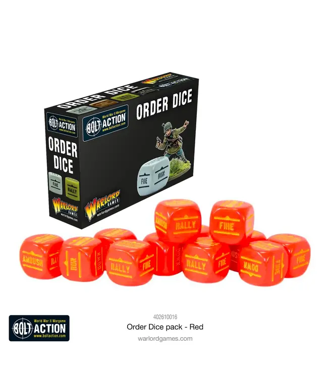 Bolt Action Bolt Action: Orders Dice pack - Red