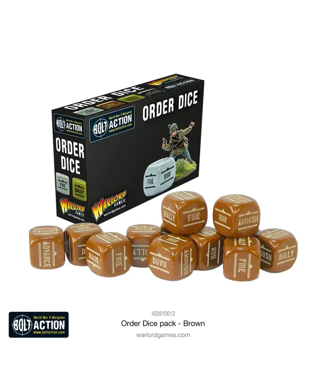 Bolt Action Bolt Action: Orders Dice pack - Brown