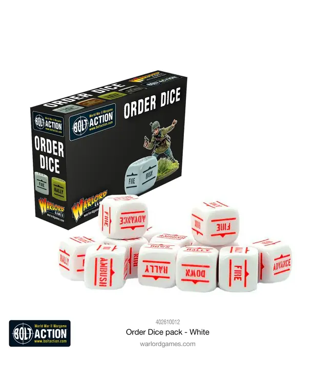 Bolt Action Bolt Action: Orders Dice pack - White