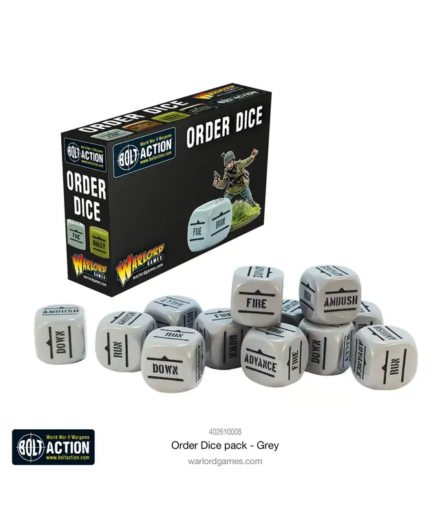 Bolt Action Bolt Action: Orders Dice pack - Grey