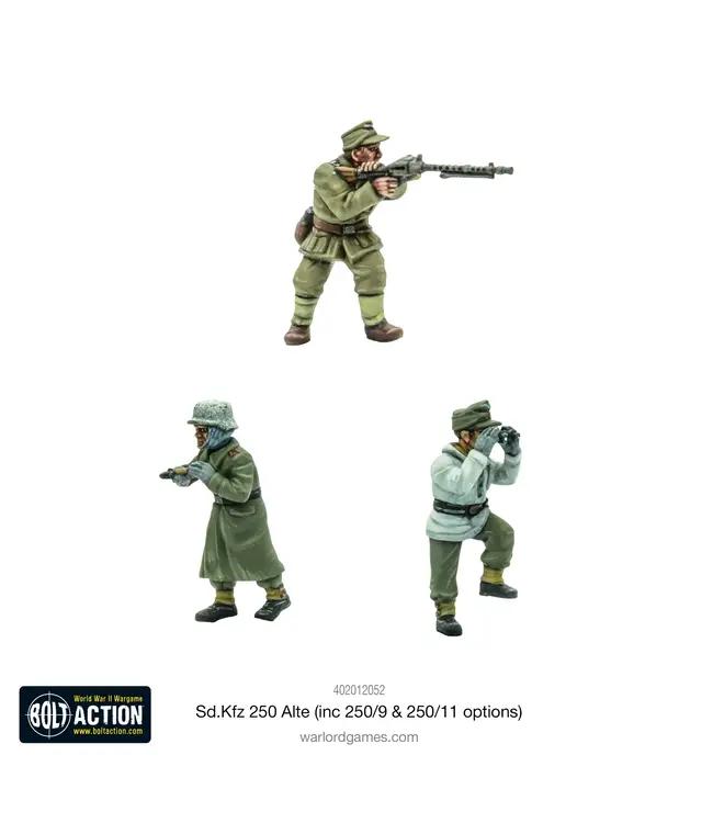 Bolt Action Sd.Kfz 250 (Alte) half-track (250/1, 250/9 & 250/11 variants)